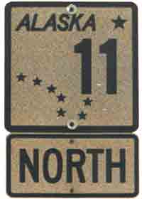 Route shield for Alaska route 11