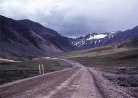 Highway through Brooks Range