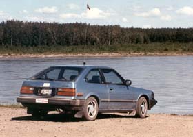 My old blue 1982 Honda Accord, parked on the south bank of the Yukon River