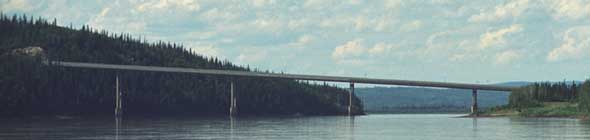 Bridge over the Yukon River, from tour boat east of bridge