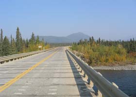 Concrete bridge deck on one of the Jim River crossings