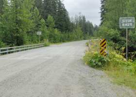 Dangerous River Road bridge across Situk River